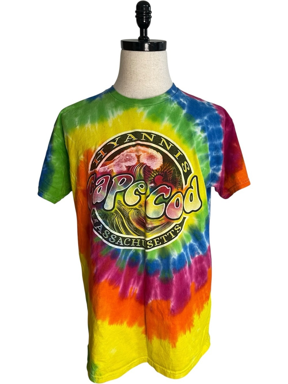 Hyannis Cape Cod MA Tie Dye T-Shirt Blue